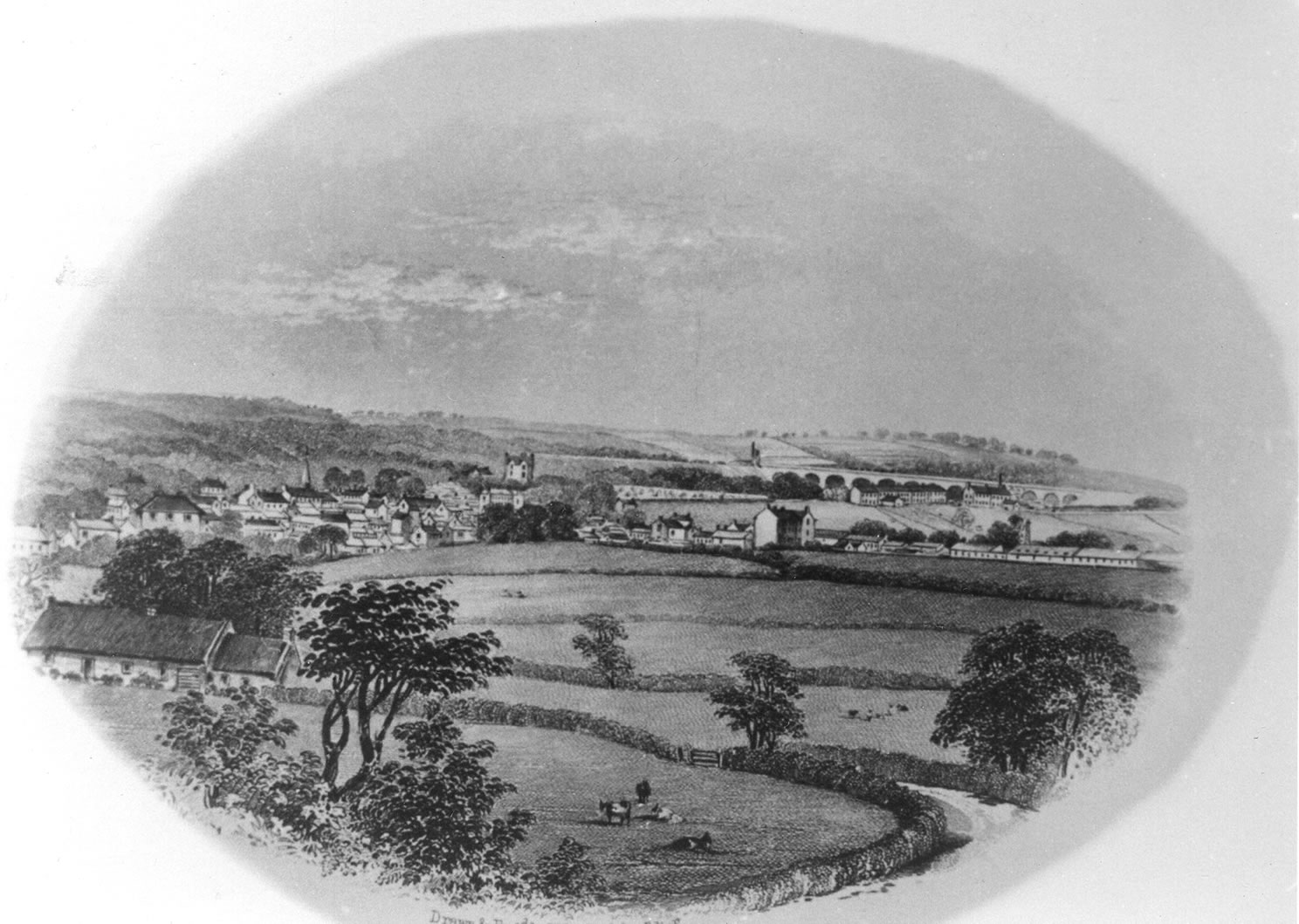 1700s View from west - engraving